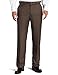 Haggar mens Haggar Men's Cool 18 Classic Fit Hidden Expandable Waist Pant , Heather Brown, 38x30