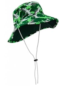 Tuga Boys Bucket Hat (UPF 50+), Sea Grass, Large