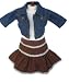 Denim Jacket Peasant Skirt - 18 Inch Doll Clothes/clothing Fits American Girl and Other 18