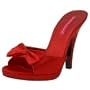 Bordello by Pleaser Women's Siren-01 Sandal,Red Satin,10 M US