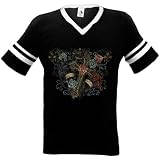 Gothic Cross and Fleur De Lis Mens Ringer Tattoo T shirt, Old School Cross Tattoo V Neck Shirt, Medium, Black/White 41tQJaYTa1L. SL160 Gothic Cross and Fleur De Lis Mens Ringer Tattoo T shirt, Old School Cross Tattoo V Neck Shirt, Medium, Black/White