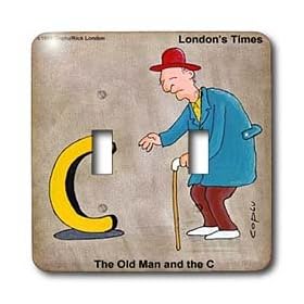 Londons Times Funny Music Cartoons - Old Man And The C -With Apologies To E. Hemmingway- - Light Switch Covers - double toggle switch