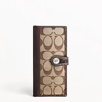 Hot Sale Coach Signature Stripe Skinny ID Window Card Case Wallet(F47354)