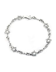 Sterling Silver 0.25 ctw Diamond Starry Nights Sky Chain Link Bracelet