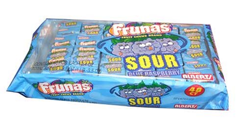 Frunas Sour Blue Raspberry Fruit Chews by Frunas Sour Blue Raspberry Fruit Chews (48 count)