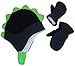 N'Ice Caps Boys Soft Sherpa Lined Micro Fleece Dino Hat and Mitten Set