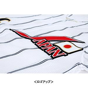 ミズノ　５２ＭＷ－３３４５１　ホワイト×ネイビー　サイズ：Ｌ－０１５　野球日本代表　背番号・選手名入り　ホーム用レプリカユニフォームシャツ（１５番：田中将大）　