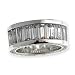 SAVE 70% Diamond Cut Signity Stone Cubic Zirconia in Sterling Silver Classic Eternity Ring by Designer Michael Valitutti - OVERSTOCK Clearance Sale!