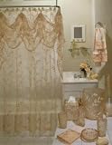 Crystal Leaf Rose Shower Curtain