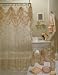 Crystal Leaf Rose Shower Curtain
