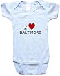 I LOVE BALTIMORE - BALTIMORE BABY - City Series - White, Blue or Pink Onesie / Baby T-shirt