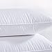 puredown® Luxury White Goose Down Feather Pillows, 400 Thread Count Cotton Fabric, Set of 2, Standard/Queen
