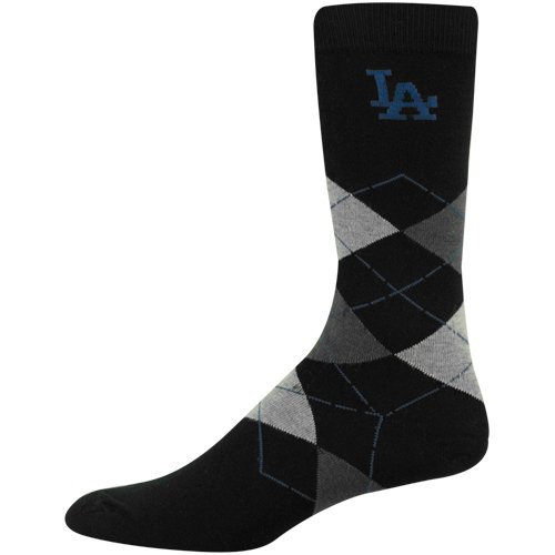 L.A. Dodgers Black Argyle Dress Socks