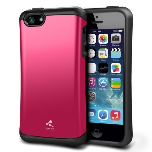 iPhone 5S Case, Verus [Thor][Hot Pink] - [Military Grade Drop Protection][Natural Grip] For Apple iPhone 5S