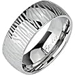 Spikes 316L Stainless Steel Zebra Print Ring