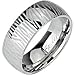 Spikes 316L Stainless Steel Zebra Print Ring