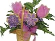 Purple Flowers Cookie Bouquet 5 cookies
