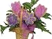 Purple Flowers Cookie Bouquet 5 cookies