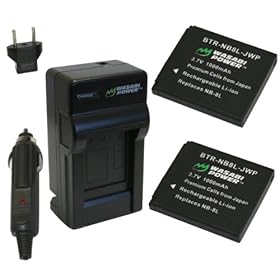 Wasabi Power Battery and Charger Kit for Canon NB-8L and Canon PowerShot A2200, A3000 IS, A3100 IS, A3200 IS, A3300 IS