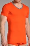 Emporio Armani Colored Cotton Stretch V-Neck Tee (110810a)
