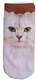 Womens Photo Print Ankle Socks Kitty Cat Kitten