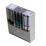 Mens 7 Piece Cotton Handkerchief Set Good Useful Tool Gift Ideas with Box - Blue Checker Mh1048