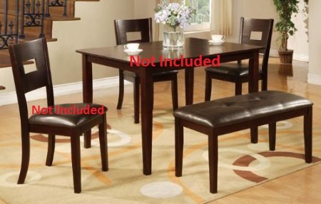 Casual Design Brown Aux Leather Dining Bench Pd10116 (Only the Bench in the Picture) On Sale