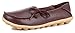 Kunsto Women's Leather Casual Loafer Shoes US Size 7 Brown