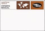 Land Rover Series III Owners Manual (Official Handbooks)