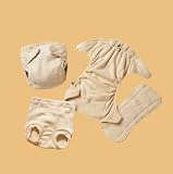 Windelhose doppelt gestrickt, Engel Natur, Schurwolle, Gr. 62/68-98/104