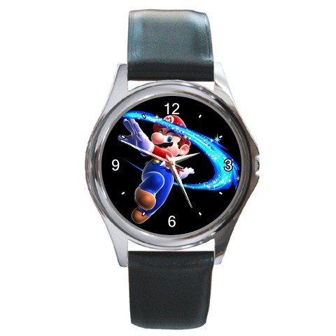 Round Silver Metal Watch of Super Mario Bros. Spin Attack