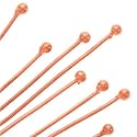 Copper Ball Headpins 21 Gauge 2.5 Inches (10 Head Pins)