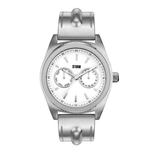 Storm Herren-Armbanduhr Analog Edelstahl weiss 