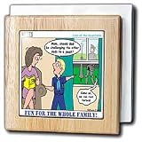 Review 3dRose LLC  / Fun for the Whole Family - 6 Inch Tile Napkin Holder