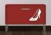Ladies Shoe Silhouette ( Clothes Clothing Abstract Shoes Stiletto ) Wall Art Vinyl Stickers, Living Room, Office, Bedroom, Living Room, Bedroom, Office, Sizes and Colours Available, Apply in 5 minutes, FREE Applicator - Small 30cm x 29cm Aqua Green