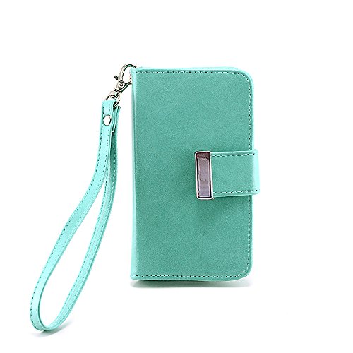 IZENGATE Samsung Galaxy Avant Wallet Case - Executive Premium PU Leather Flip Cover Folio with Stand (Mint)