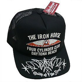 Indian Motorcycle プリントメッシュキャップ「THE IRON HORSE」