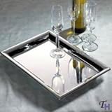 11X16 SILVER RECTANGLETRAY - LARGE 11X16 SILVER PLATED RECTANGULAR TRAY