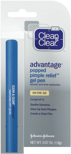 Clean & Clear Advantage Popped Pimple Relief Gel Pen, 0.06-Pound Clean & Clear Advantage Popped Pimple Relief Gel Pen, 0.06-Pound