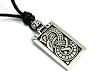 Ourobouros Pendant for Security and Long Term Goals, Pewter Pendant with Corded Necklace