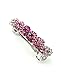 Women's Rhinestone Metal Hair Barrette Clip Hair Pin Antique Silver IMB2100
