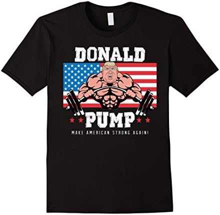 Men's Donald Pump Make America Strong Again Trump Shirt Large Black