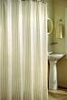 Linen Stripe Linen Fabric Shower Curtain
