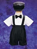 Boys Dressy Suspenders and Shorts with Cap