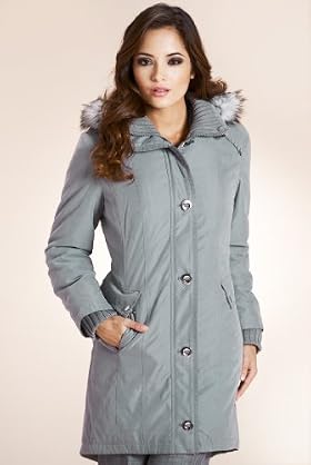 Per Una Faux Fur Trim Hooded Jacket