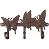 Cast Iron Butterfly Coat & Key Hook Rack