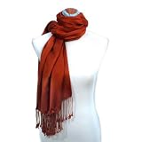 Juicy Sateen Pashmina Wrap - Pumpkin