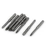 uxcell　フィリップスネジドライバービット　40 x 4mm　グレー　S2　素材　10枚入り