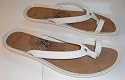 Womens' beautiful white casual toe post leather upper/lining sandals. UK