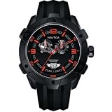 Nautica Men's Chronograph Watch, Black Ion Plated Stainless Steel Case, Orange Details, Date A43005G